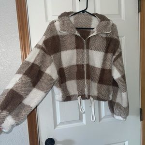 Shein Teddy Cropped Jacket